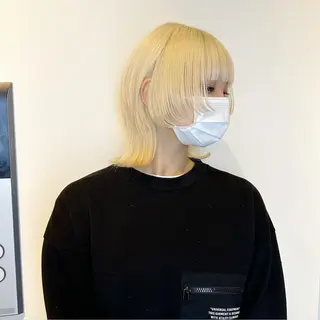 ショート 大阪ウルフカット ハッシュカットのヘアスタイル