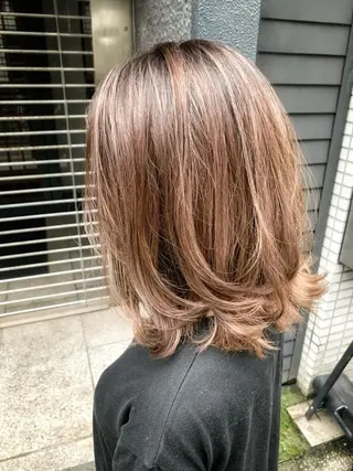 ミディアム ✨縮毛矯正✖︎顔周り レイヤー✨ナカムラのヘアスタイル