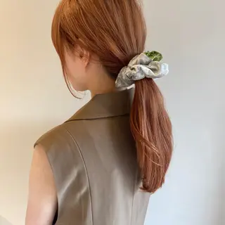 セミロング カラー 当日予約大歓迎💗 依田瑞希のヘアスタイル