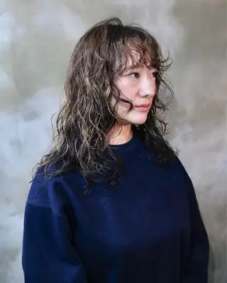 ロング カラー パーマ 木村陸弥🌿似合わせ 再現性メンズヘアのヘアスタイル