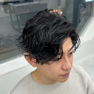 ショート パーマ メンズ 🏁メンズパーマ/ RYOYAのヘアスタイル