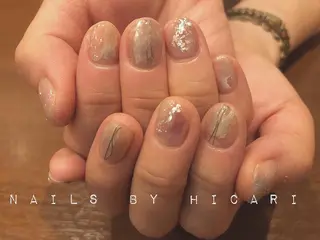 ショート カラー ネイル マツエク・マツパ illum hicariのネイルデザイン