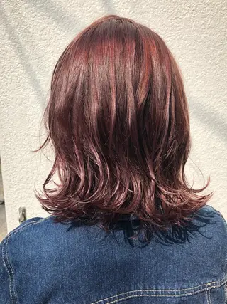 ミディアム カラー パーマ ヘアアレンジ 【白髪ぼかし 専門GBG】自由が丘のヘアスタイル