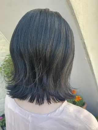 ミディアム 髪質改善/白髪ぼかし SHIONのヘアスタイル