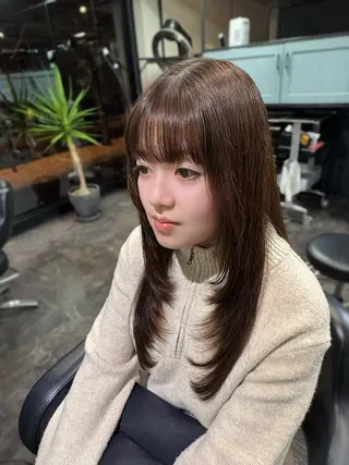 ロング 韓国カラー/縮毛矯正 /レイヤー🫧ユイカのヘアスタイル
