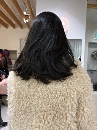 セミロング 似合わせカットカラー りおなのヘアスタイル
