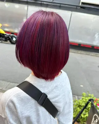 ショート 🔥コテ巻き風 ボブパーマ🔥のヘアスタイル