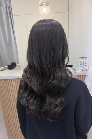 ロング カラー パーマ ヘアアレンジ メンズ 透明感カラー/ 新潟万代/池野里衣のヘアスタイル