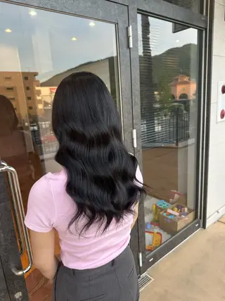 ロング カラー 鵜飼 真伍のヘアスタイル