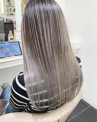 セミロング カラー 山崎俊輔/髪質改善 /バレイヤージュのヘアスタイル