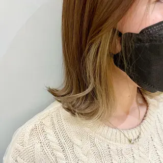 ミディアム カラー 【韓国艶カラー🎀】 添田 菜摘のヘアスタイル