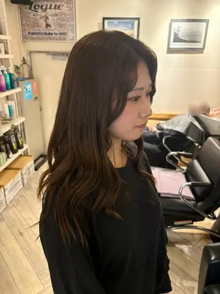 セミロング カラー 透明感カラー 🧚‍♂️さえのヘアスタイル