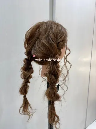 ロング ヘアアレンジ ブリーチなしカラー/ 暖色カラー/艶カラーのヘアスタイル