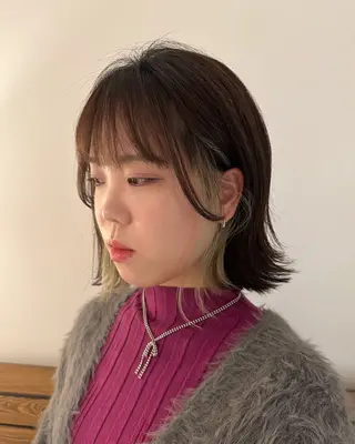 ミディアム 骨格診断/似合わせ カットあさみななこのヘアスタイル