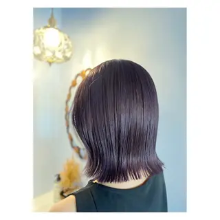 ミディアム カラー 中野 誠子のヘアスタイル