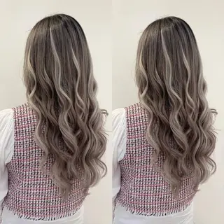 ロング カラー シールエクステ×美髪 改善/ヨシモトカンジのヘアスタイル