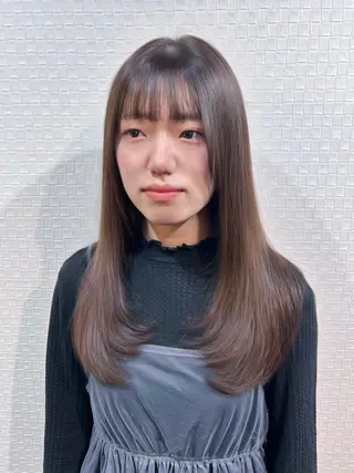 セミロング 柔らか垢抜けｶﾗｰと ｶｯﾄ🫧ASUKAのヘアスタイル