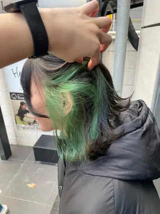 ミディアム カラーブリーチ特化 石原勇希のヘアスタイル