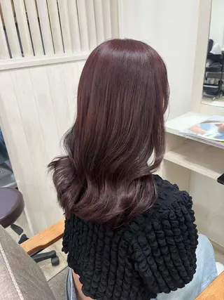 セミロング カラー ヘアアレンジ hazuki🐈⬛ 透明感カラーのヘアスタイル