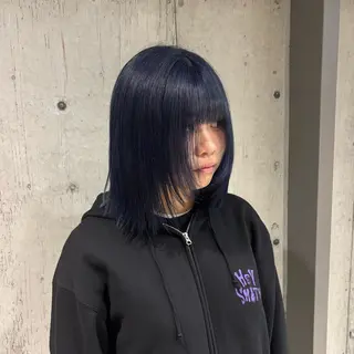 セミロング カラー ツヤ髪ハイトーン ×レイヤー🌝リオのヘアスタイル