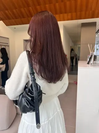 ロング 顔まわりカット/透け カラー/Memi🎀のヘアスタイル