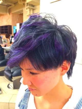ショート カラー カラー/髪質改善スペ シャリスト宮本 伸一のヘアスタイル