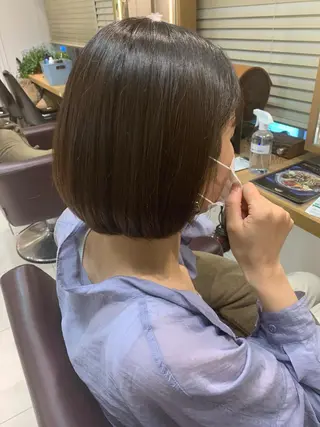 ミディアム ヘアアレンジ 🫧透明感カラー/ ボブ/小笠原汐海🪽のヘアスタイル