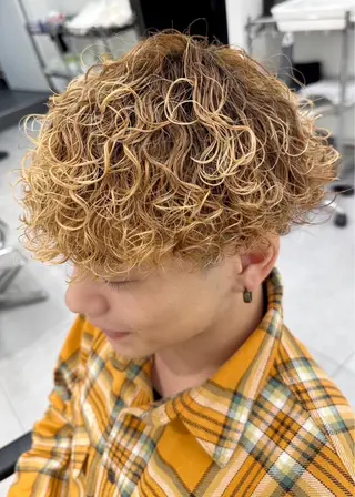 パーマ メンズ メンズ専門/パーマ 特化/栄/北出瑞貴のヘアスタイル