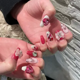 ロング m kaori𓃟のネイルデザイン