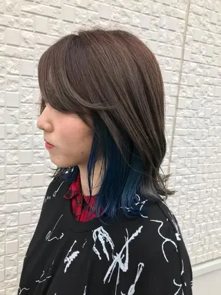 ミディアム カラー 藤井 健のヘアスタイル