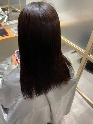 ミディアム ハモチユウゴ 髪質改善/縮毛矯正のヘアスタイル