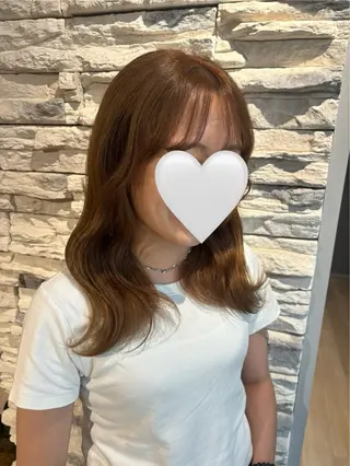 セミロング Maki /透明感カラーのヘアスタイル