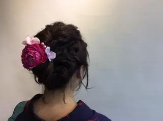 ミディアム カラー ヘアアレンジ 及川 祐輔のヘアスタイル