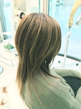ロング カラー 田中 慎也のヘアスタイル