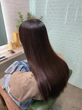 ミディアム カラー 縮毛矯正/ /関内/あべももこのヘアスタイル
