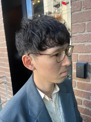 ミディアム カラー メンズ 久木原 ゆりのヘアスタイル