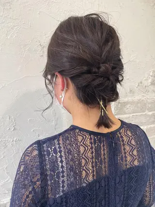 ミディアム 中堀 遥のヘアスタイル