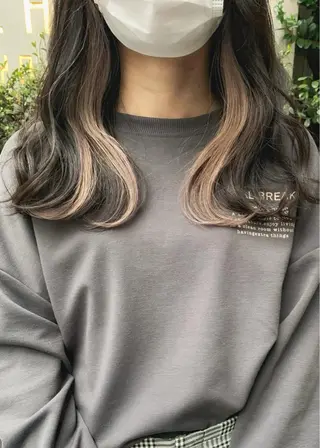 セミロング カラー 矢野 晃平のヘアスタイル