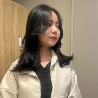 カラー オリーブ🎶アッシュ グレージュちひろ🧸のヘアスタイル