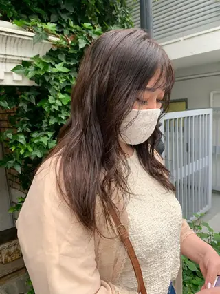 セミロング カラー 似合わせカラー🫶 小川千波のヘアスタイル