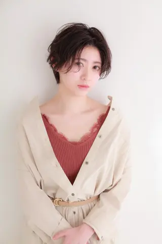 ショート 髪質改善カラー 清利あやなのヘアスタイル