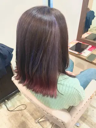 ミディアム カラー ambellir 山本伽椰のヘアスタイル