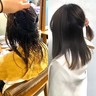 ミディアム カラー パーマ ヘアアレンジ 🌈インナーカラー ‘ショウマ’🌈のヘアスタイル