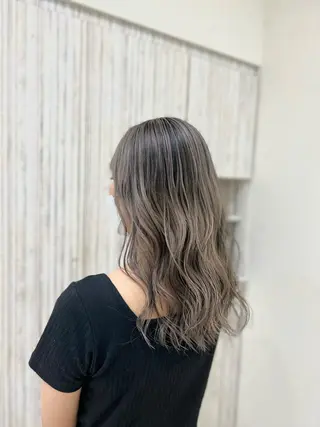 ロング カラー 太白区/白髪ぼかし ハイライト/千葉達人のヘアスタイル