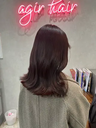 ミディアム カラー 🪽髪質改善矯正 🤍MIU🤍のヘアスタイル
