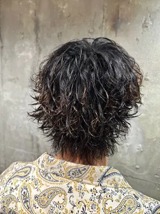 ミディアム パーマ メンズ メンズ専門 Ryukiのヘアスタイル