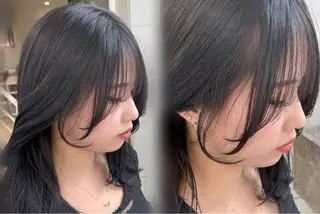 ミディアム yui/ラベンダー/ ピンク/ワインレッドのヘアスタイル