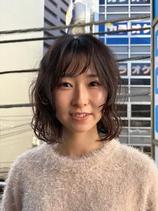 ミディアム パーマ パーマ/メンズパーマ /ボブパーマ/HYOのヘアスタイル