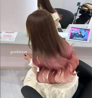 セミロング カラー ヘアアレンジ 最新艶髪トレンド￤ ヘア￤miyu🐒♡のヘアスタイル