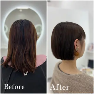 ショート カラー ✄﻿aini天王寺 ✄﻿ゆ乃のヘアスタイル